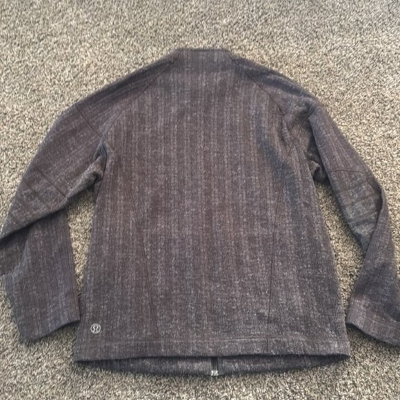 Lululemon Rara Brown Wool Fleece Lined Wool Blend Full Zip Jacket Men XL - Picture 9 of 10